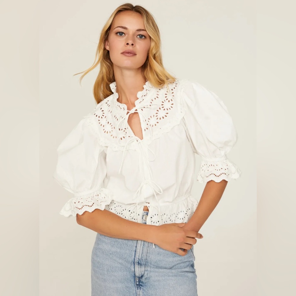 Sea New York Georgina Eyelet Blouse